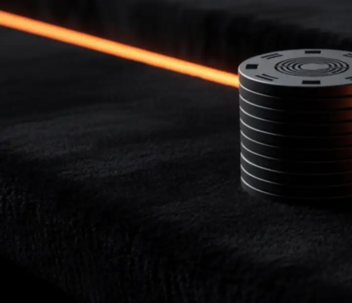 Precision ceramic chip stacks arranged on a poker felt table at Sable Circle