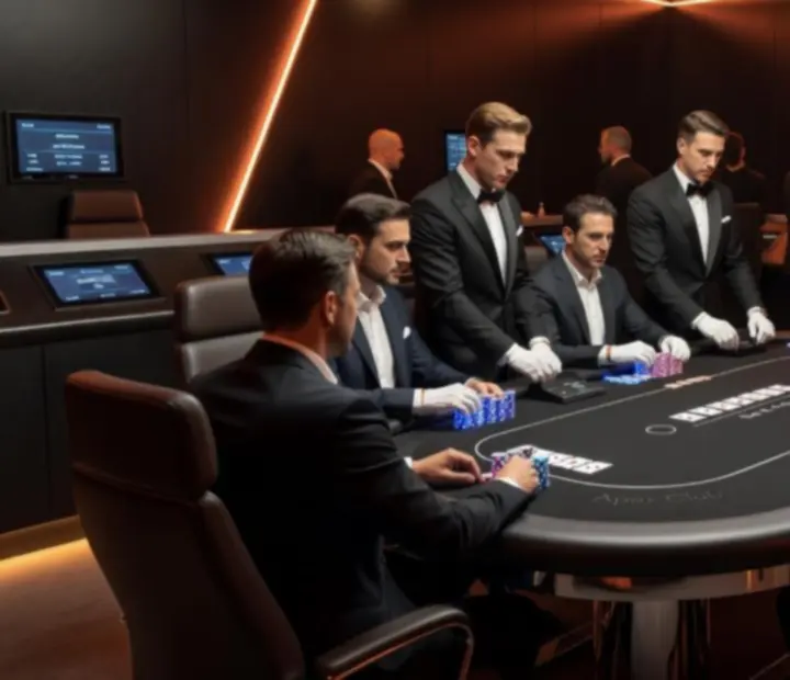 Invitation-only offline poker tournament at Sable Circle card lounge